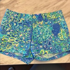 Vibrant Blue and Green Women's Shorts